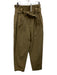Sandro Size 36 Khaki Cotton Tie Belt Zip Fly Pockets Pants Khaki / 36