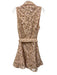 Allison Size S Light Pink & Beige Cotton Sleeveless Embroidered Collared Dress Light Pink & Beige / S
