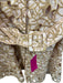 Allison Size S Light Pink & Beige Cotton Sleeveless Embroidered Collared Dress Light Pink & Beige / S