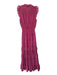 Allison Size S Pink & Purple Polyester Floral Paisley Ruffle Cap Sleeve Dress Pink & Purple / S