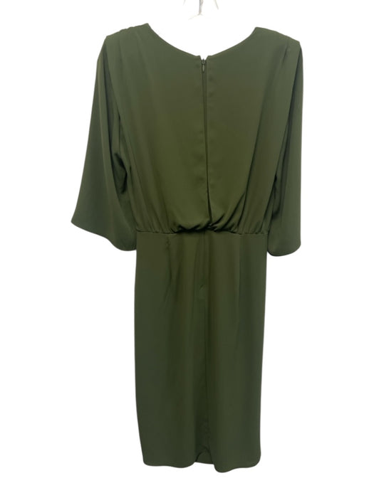 Amanda Uprichard Size S Green Polyester Surplice Shoulder Pads Knee length Dress Green / S