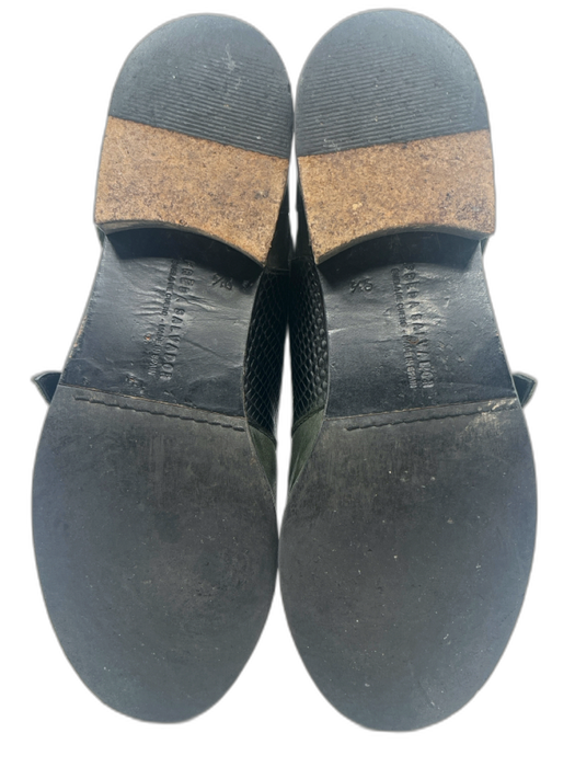 freda salvador Shoe Size 9.5 Green & Black Leather Snake Embossed Chelsea Boots Green & Black / 9.5