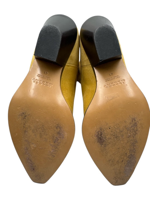 Isabel Marant Shoe Size 41 Yellow Suede leather Pointed Toe Pull Tab Boots Yellow / 41