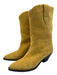 Isabel Marant Shoe Size 41 Yellow Suede leather Pointed Toe Pull Tab Boots Yellow / 41