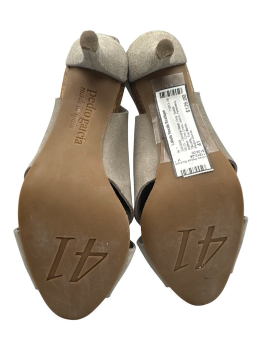 Pedro Garcia Shoe Size 41 Gray Suede leather Criss Cross Velcro Sandals Gray / 41