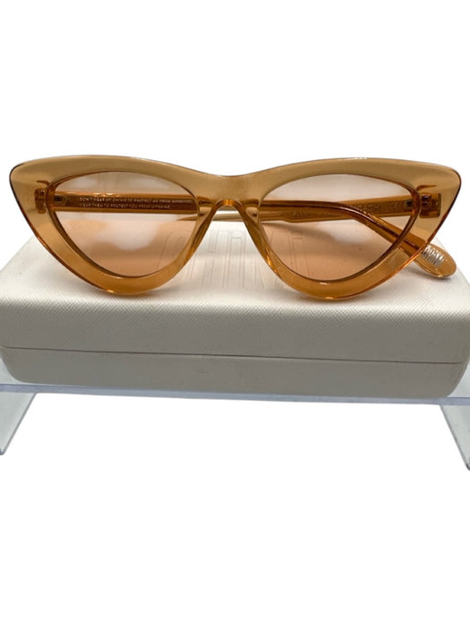 Chimi Eye Wear Peach Orange Acetate Tinted Lens Cat Eye Sunglasses Peach Orange