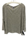 M Missoni Size Est L Gray Taupe 3/4 Sleeve waves Metallic Thread Stretch Top Gray Taupe / Est L