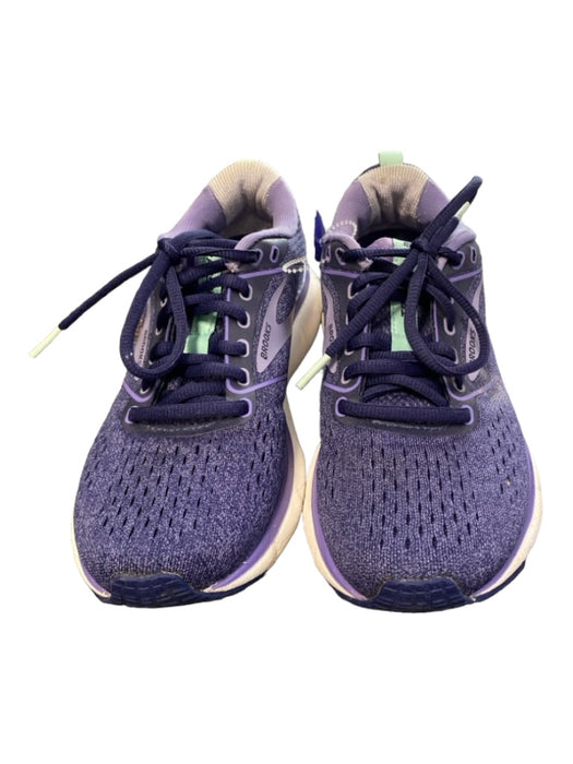Brooks Shoe Size 6 Purple Knit Almond Toe lace up Low Top Sneakers Purple / 6