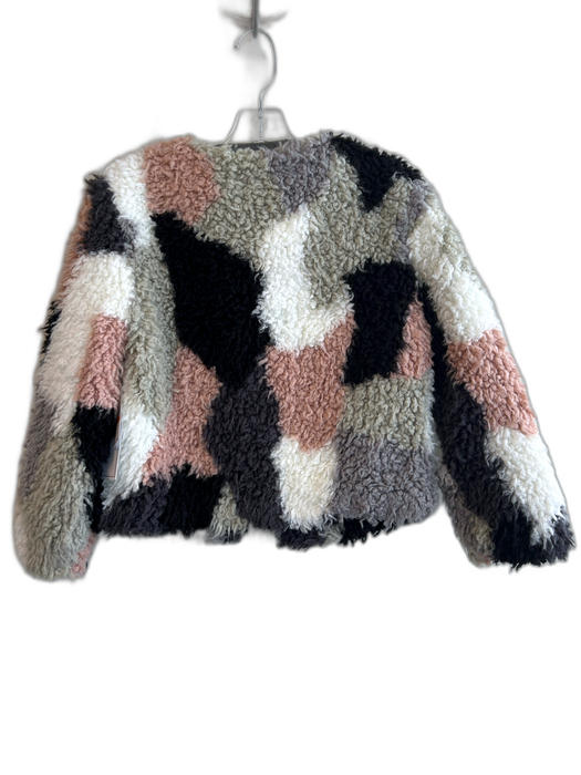 1. State Size Small Multi Modacrylic Patchwork Round Neck Jacket Multi / Small