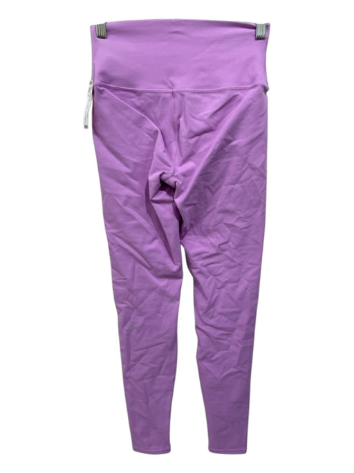 Alo Size S Purple Pink No Fabric Tag Wide Waist Band seam detail Ankle Leggings Purple Pink / S