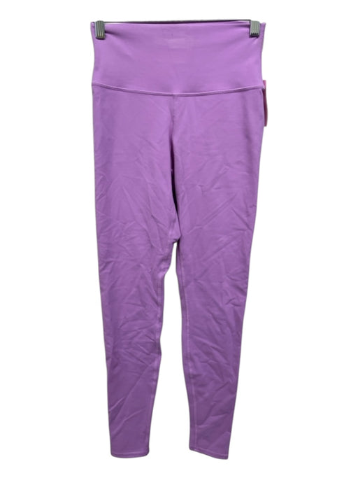 Alo Size S Purple Pink No Fabric Tag Wide Waist Band seam detail Ankle Leggings Purple Pink / S