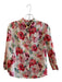 Madewell Size XS Beige & Pink Cotton Collared Button Up Long Sleeve Top Beige & Pink / XS