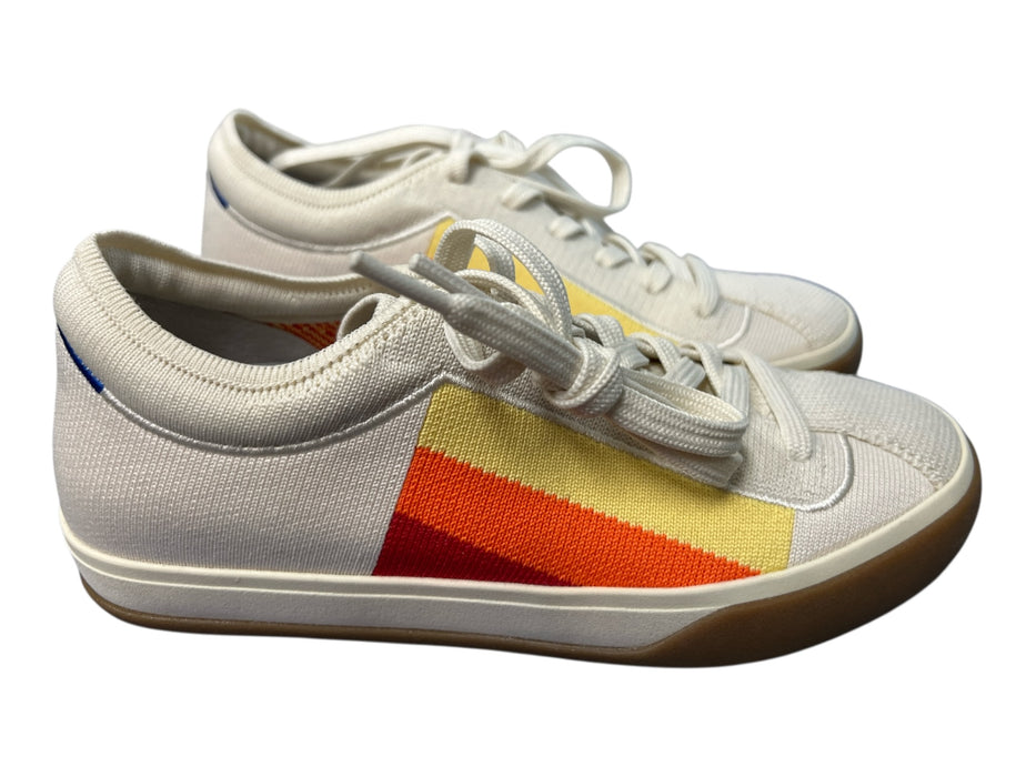 Rothy's Shoe Size 6 Cream & Orange Manmade Material Knit Almond Toe Shoes Cream & Orange / 6