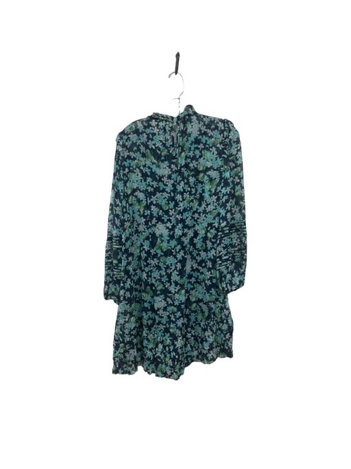 Zimmermann Size 2 Blue, Green, White Silk Ruffle Floral Sheer Dress Blue, Green, White / 2