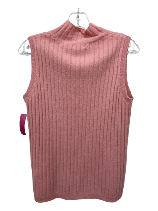 Philosophy Size M Pink Cashmere Ribbed Mock Neck Sleeveless Top Pink / M