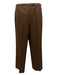 Hermes Size 42 Brown Virgin Wool High Rise hook & zip Straight Trouser Pants Brown / 42