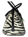 Prada Black & White Cowhide Zebra Stripe Rolled Handle Shoulder Bag Bag Black & White / S