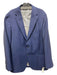 Peter Millar Blue Wool Blend Solid Notched Lapel Men's Blazer 44r