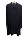 Tara Jarmon Size 44 Black Polyester Zip & Hook Closure Button Front Collar Dress Black / 44