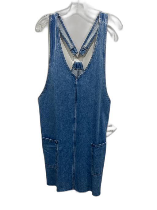 Mother Superior Size M Medium Wash Cotton Denim Sleeveless V Neck Dress Medium Wash / M
