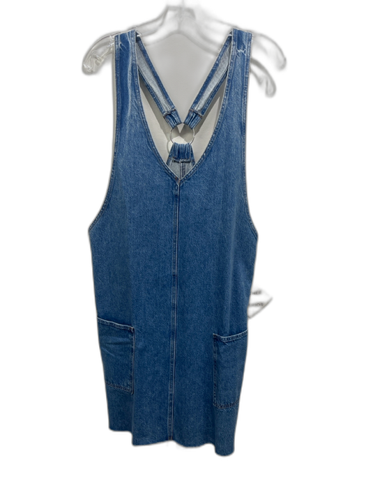 Mother Superior Size M Medium Wash Cotton Denim Sleeveless V Neck Dress Medium Wash / M