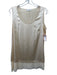 Rocco Ragni Size 46 Beige Silk Bead Detailing Sleeveless Top Beige / 46