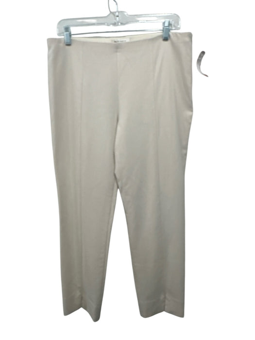 The Row Size 10 Cream Wool Elastic Waist Straight Leg Pants Cream / 10
