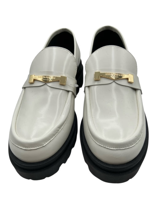 Bruno Magli Shoe Size 39 White & Black Patent Leather Gold hardware Loafers White & Black / 39