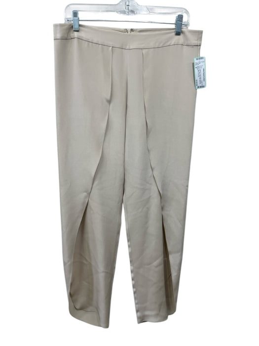 Toteme Size M Cream Beige Missing Fabric Tag Satin Open side Back Zip Pants Cream Beige / M