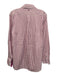 Ann Mashburn Size L White & Purple Cotton Striped Long Sleeve Button Up Top White & Purple / L