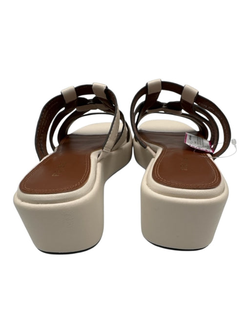 Reiss Shoe Size 8.5 Cream White Leather Upper Cage Mule Platform Sandals Cream White / 8.5