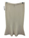 Iris & Ink Size M Ecru Cream Wool Knit Short Sleeve Elastic Waist Midi Skirt Set Ecru Cream / M