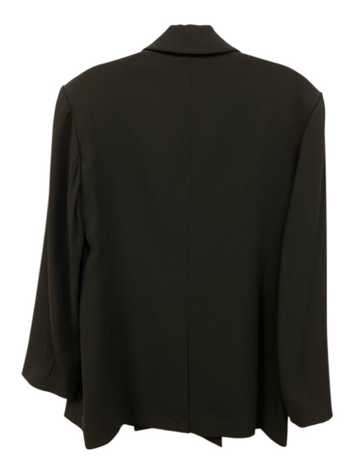 Jason Wu Size 8 Black Triacetate Blend Open Front Front Slits Long Blazer Jacket Black / 8