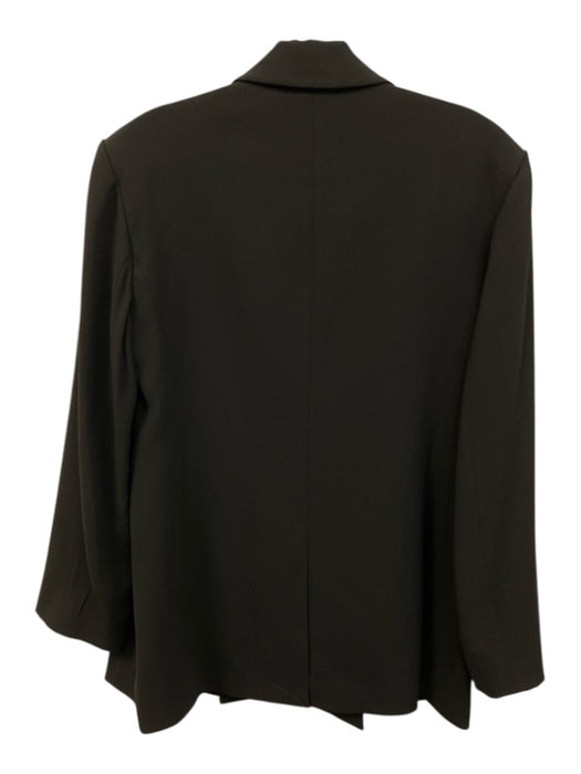 Jason Wu Size 8 Black Triacetate Blend Open Front Front Slits Long Blazer Jacket Black / 8