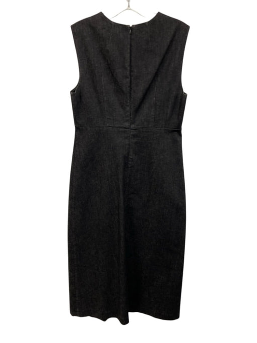 'S Max Mara Size Est M Charcoal Black Missing Fabric Tag Sleeveless Denim Dress Charcoal Black / Est M