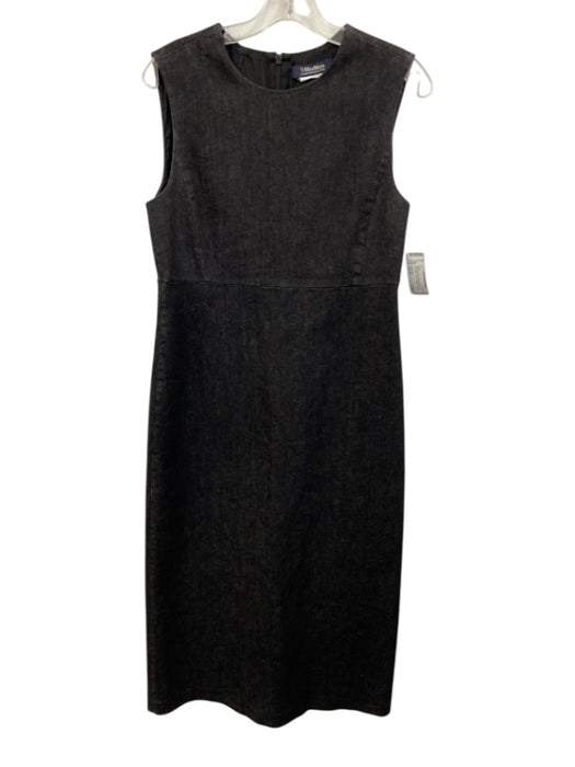 'S Max Mara Size Est M Charcoal Black Missing Fabric Tag Sleeveless Denim Dress Charcoal Black / Est M