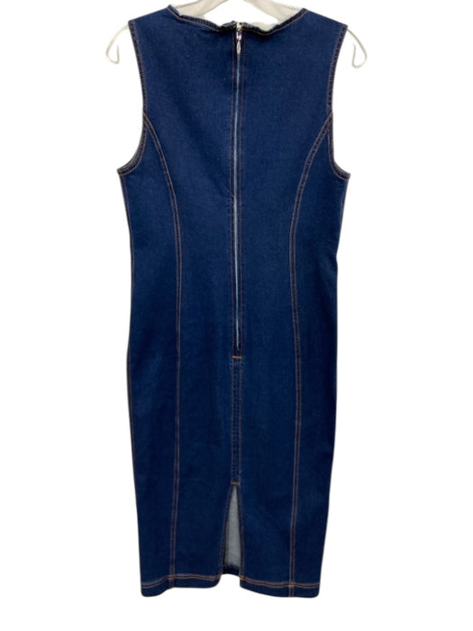 Avec Les Filles Size 8 Medium dark wash No Fabric Tag Denim Sleeveless Dress Medium dark wash / 8