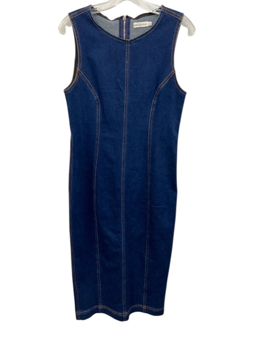 Avec Les Filles Size 8 Medium dark wash No Fabric Tag Denim Sleeveless Dress Medium dark wash / 8