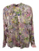 L'agence Size M Lilac Pink & Multi Silk Floral Butterflies Long Sleeve Top Lilac Pink & Multi / M
