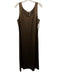 By Malene Birger Size 38 Brown Acetate Blend Satin Sleeveless U Neck Dress Brown / 38