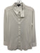 Theory Size L White Pima Cotton Heathered Long Sleeve Button Up Shirt Top White / L