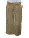 Hudson Size 29 Beige Goat Suede Stitch Detail High Rise Wide Leg Pants Beige / 29