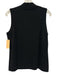 Sofia Cashmere Size L Black Cashmere Ribbed Trim Mock Neck Sleeveless Sweater Black / L
