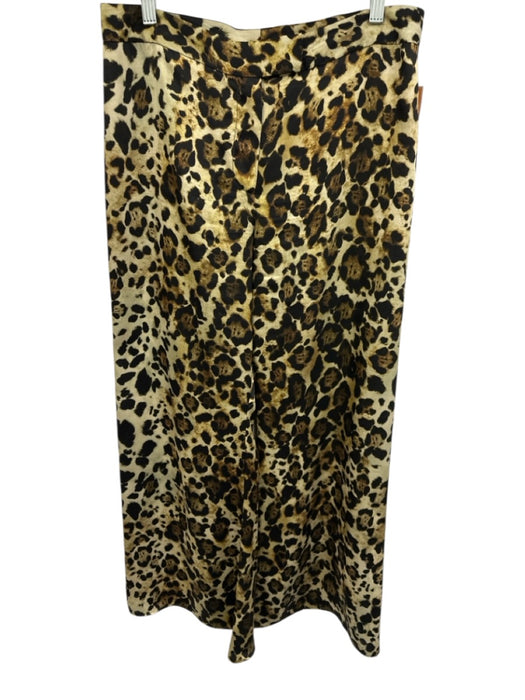 Alexis Size M Black, Cream, Brown Leopard Mid Rise Wide Leg Pants Black, Cream, Brown / M