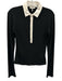 Rag & Bone Size M Black & White Rayon Blend Ribbed Knit Long Sleeve Top Black & White / M