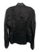 Lafayette 148 Size 10 Black Silk Pintuck Balloon Sleeve Collar Button Down Top Black / 10