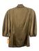 Theory Size M Taupe Brown Polyester Satin Scarf Neck Tie Twist Half Sleeve Top Taupe Brown / M