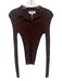 HL Affair Size M Brown Polyester Ribbed Knit Long Sleeve Polo Sweater Brown / M