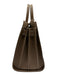 Saint Laurent Taupe Brown Leather Accordion Padlock Top Handle Bag Taupe Brown / Medium