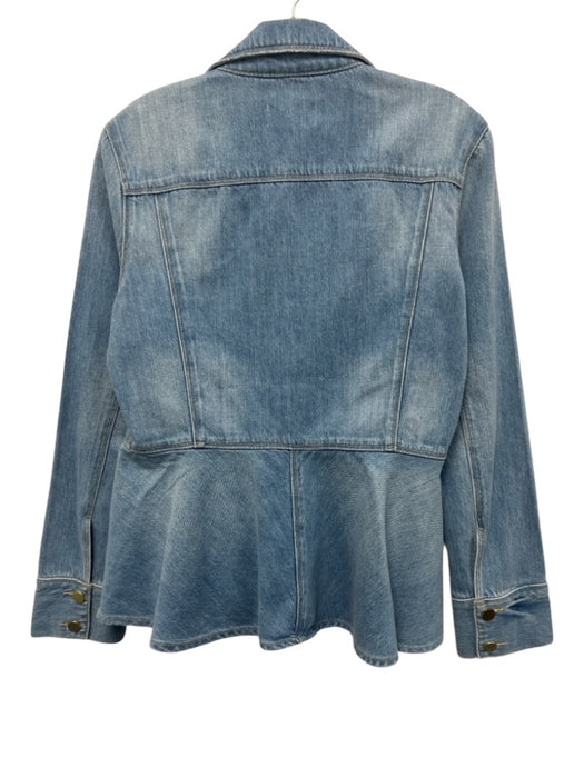 Frame Size M Light Wash Cotton Denim Button Front Button Pockets Jacket Light Wash / M